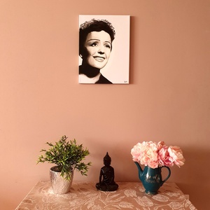 Édith Piaf  akril festmény  40 x 30 cm  vászon - művészet - festmény - akril - Meska.hu