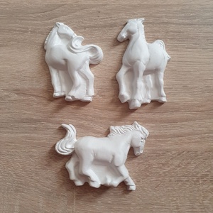 Festhető gipsz figura csomag - lovak, DIY (Csináld magad), Egységcsomag, Gipszöntés, MESKA