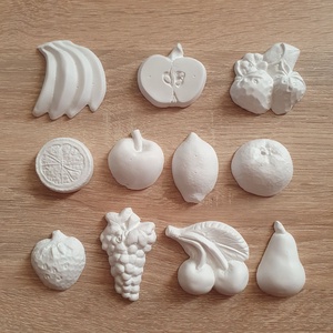 Festhető gipsz figura csomag - gyümölcsök, DIY (Csináld magad), Egységcsomag, Gipszöntés, MESKA