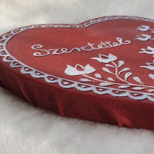 Mézeskalács szív  akril festmény  15 x 15 cm  vászon - művészet - festmény - akril - Meska.hu
