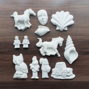 Festhető gipsz figura csomag, 12 db, kagylók, lovak, lovagok, autó, LEGO, DIY (Csináld magad), Egységcsomag, Mindenmás, Gipszöntés, MESKA