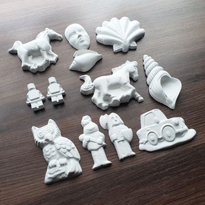 Festhető gipsz figura csomag, 12 db, kagylók, lovak, lovagok, autó, LEGO - diy (csináld magad) - egységcsomag - Meska.hu