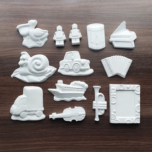 Festhető gipsz figura csomag, 13 db, vegyes (csiga, autó, hangszerek, képkeret stb.), DIY (Csináld magad), Egységcsomag, Mindenmás, Gipszöntés, MESKA