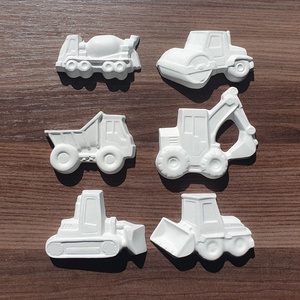  Festhető gipsz figura csomag - 6 db - munkagépek, DIY (Csináld magad), Egységcsomag, Gipszöntés, MESKA