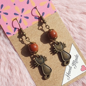 Cica fülbevaló, Ékszer, Fülbevaló, Lógó fülbevaló, Ékszerkészítés, MESKA