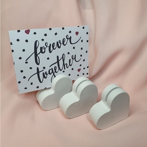 Fénykép/üzenet tartó szívecske gipszből, DIY (Csináld magad), Egységcsomag, Gipszöntés, MESKA