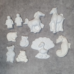 Festhető gipsz figura csomag (vegyes) - 10 db, DIY (Csináld magad), Egységcsomag, Gipszöntés, MESKA