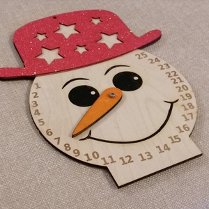 Karácsonyi visszaszámláló hóember - karácsony - karácsonyi lakásdekoráció - karácsonyi lakásdíszek - karácsonyi lakásdekoráció - Meska.hu