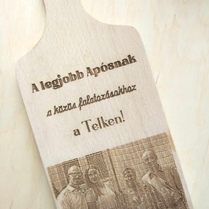 Vágódeszka saját gravírozással - fotóval, Otthon & Életmód, Konyhafelszerelés, tálalás, Sütés, főzés, Vágódeszka, Gravírozás, pirográfia, MESKA