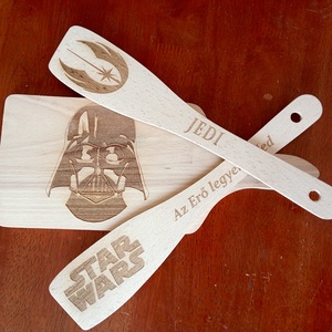 Star Wars - vágódeszka szett, Otthon & Életmód, Konyhafelszerelés, tálalás, Sütés, főzés, Vágódeszka, Gravírozás, pirográfia, MESKA
