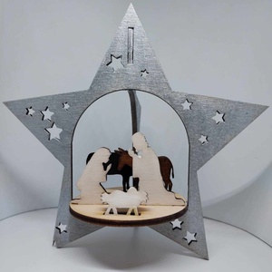 Betlehemes Karácsonyi dekoráció, Karácsony, Adventi díszek, Adventi ablakdekoráció, Gravírozás, pirográfia, Festett tárgyak, MESKA