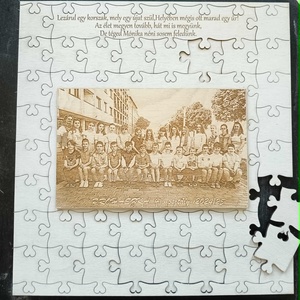 Ballagási emlék Fa kirak/puzzle gravírozott fotó képpel  - Meska.hu