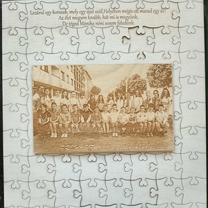 Ballagási emlék Fa kirak/puzzle gravírozott fotó képpel  - játék & sport - puzzle - kirakó, kocka kirakó - Meska.hu