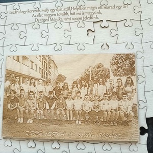 Ballagási emlék Fa kirak/puzzle gravírozott fotó képpel  - játék & sport - puzzle - kirakó, kocka kirakó - Meska.hu
