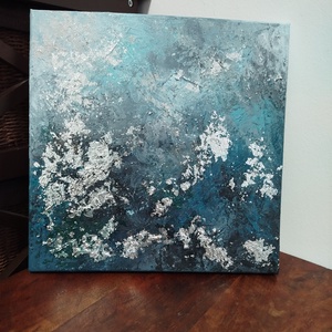 Téli rege (Absztrakt akril festmény), Művészet, Festmény, Akril, , MESKA