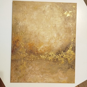 Golden (Absztrakt akril festmény) , Művészet, Festmény, Akril, Festészet, MESKA