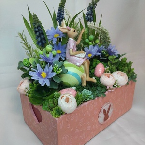 Húsvéti nyuszilány - otthon & életmód - dekoráció - asztal és polc dekoráció - asztaldísz - Meska.hu