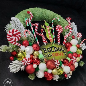 Grincs karácsonya - karácsony - adventi díszek - adventi ajtódísz - Meska.hu