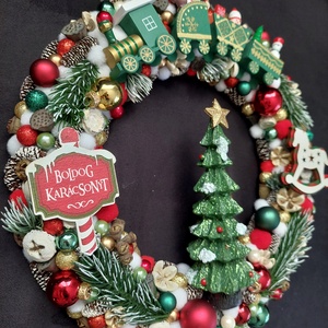 Karácsonyi varázs - karácsony - karácsonyi lakásdekoráció - karácsonyi ajtódíszek - Meska.hu