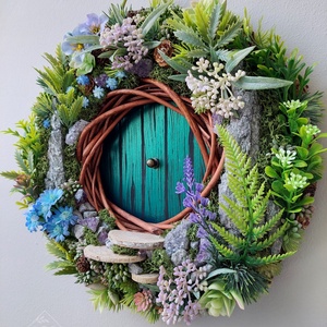 Kristályerdei titkos ajtó - otthon & életmód - dekoráció - ajtó- és ablak dekoráció - ajtódísz & kopogtató - Meska.hu