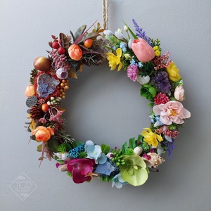 3 évszakos ajtódísz, Otthon & Életmód, Dekoráció, Ajtó- és ablak dekoráció, Ajtódísz & Kopogtató, Virágkötés, MESKA