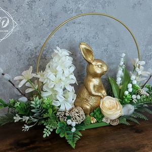 Elegáns arany nyuszi - otthon & életmód - dekoráció - asztal és polc dekoráció - asztaldísz - Meska.hu