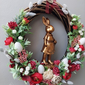 Bronz nyuszis kopogtató - otthon & életmód - dekoráció - ajtó- és ablak dekoráció - ajtódísz & kopogtató - Meska.hu