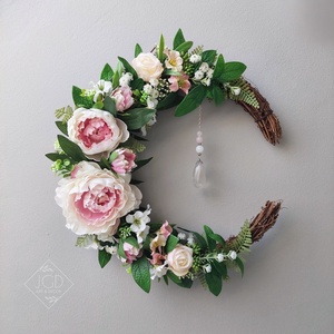 Lunar - Peony dísz, Otthon & Életmód, Dekoráció, Ajtó- és ablak dekoráció, Ajtódísz & Kopogtató, Virágkötés, Ékszerkészítés, MESKA