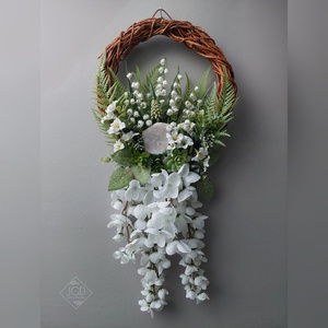 Fehér különlegesség, Otthon & Életmód, Dekoráció, Ajtó- és ablak dekoráció, Ajtódísz & Kopogtató, Virágkötés, MESKA