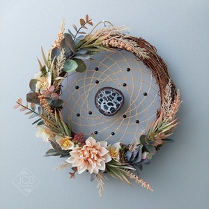 Lágy őszi természet, Otthon & Életmód, Dekoráció, Ajtó- és ablak dekoráció, Ajtódísz & Kopogtató, Csomózás, Virágkötés, MESKA