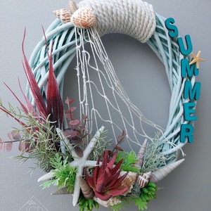 Tengerparti nyár - otthon & életmód - dekoráció - ajtó- és ablak dekoráció - ajtódísz & kopogtató - Meska.hu