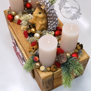 Adventi láda asztaldísz  - karácsony - adventi díszek - adventi asztaldísz - Meska.hu