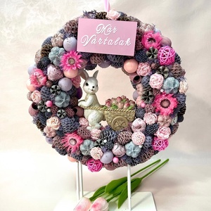 Tavaszi kopogtató nyuszival - Meska.hu