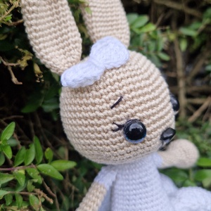 Horgolt nyuszi egyedi színekkel is kérhető - játék & sport - plüssállat & játékfigura - nyuszi - Meska.hu