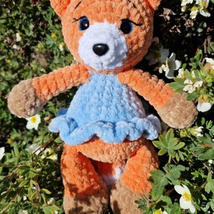 Roxy, a plüss róka - horgolt amigurumi balerina róka - játék & sport - plüssállat & játékfigura - róka - Meska.hu