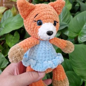 Roxy, a plüss róka - horgolt amigurumi balerina róka - játék & sport - plüssállat & játékfigura - róka - Meska.hu