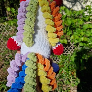 Szivárvány unikornis - horgolt amigurumi plüss - játék & sport - plüssállat & játékfigura - unikornis - Meska.hu
