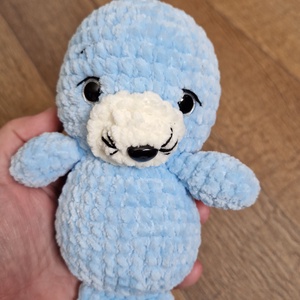 Fóka bébi plüss - amigurumi fóka - Meska.hu