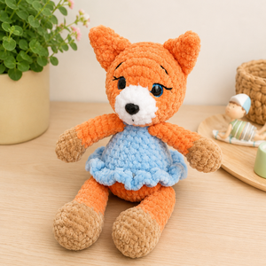Roxy, a plüss róka - horgolt amigurumi balerina róka, Játék & Sport, Plüssállat & Játékfigura, Róka, Horgolás, MESKA