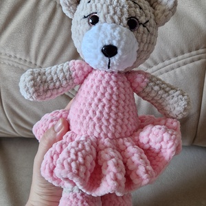 Balerina maci - horgolt amigurumi nyuszi plüss - játék & sport - plüssállat & játékfigura - maci - Meska.hu