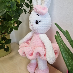 Balerina nyuszi PDF minta � Amigurumi nyúl horgolási útmutató - diy (csináld magad) - szabásminta, útmutató - horgolási minta - Meska.hu