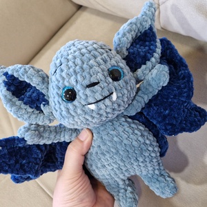 Elemér, a denevér plüss, horgolt amigurumi - játék & sport - plüssállat & játékfigura - denevér - Meska.hu