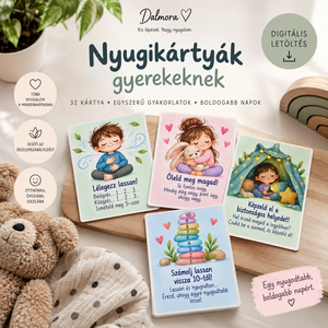 Nyugikártyák gyerekeknek � 32 nyomtatható megnyugtató kártya, Művészet, Grafika & Illusztráció, Digitális, Fotó, grafika, rajz, illusztráció, MESKA