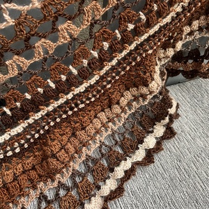 Barna horgolt kendő és barett - ruha & divat - sál, sapka, kendő - sapka & sál szett - Meska.hu