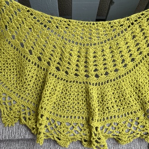 Lime zöld horgolt kendő és barett - ruha & divat - sál, sapka, kendő - sapka & sál szett - Meska.hu