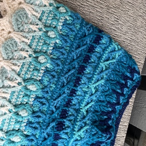 Türkiz pelerin - ruha & divat - női ruha - poncsó - Meska.hu