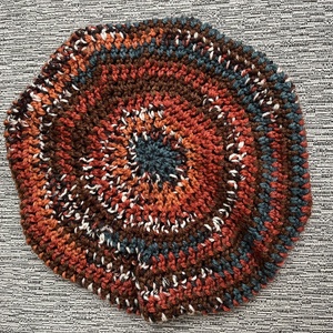 Barna-türkiz sapka-sál szett - ruha & divat - sál, sapka, kendő - sapka & sál szett - Meska.hu