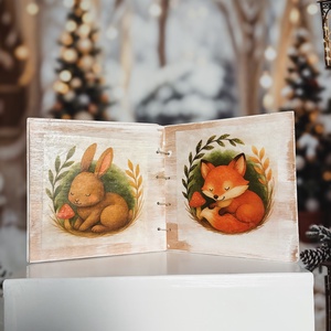 Fa mesekönyv (fehér) - kellékek & szerszámok - dekorációs kellékek - termések, terméscsomagok - Meska.hu