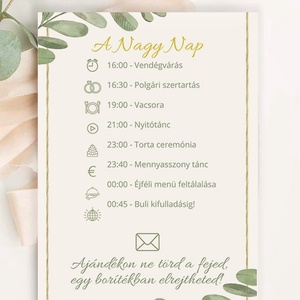 Greenery Esküvői meghívó  - esküvő - meghívó & kártya - meghívó - Meska.hu