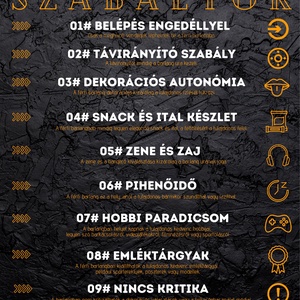 Férfi barlang szabályok Poszter - művészet - grafika & illusztráció - digitális - Meska.hu